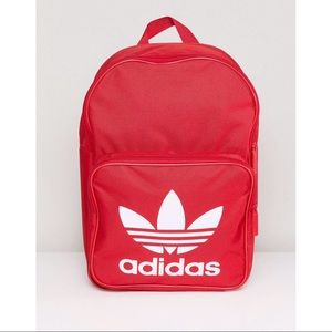 NWT Adidas Originals Classic Backpack Red Book Bag